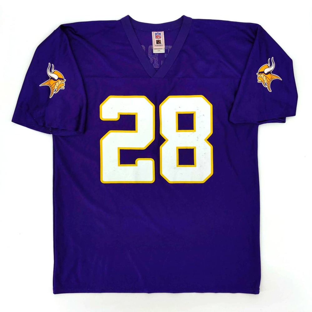 Adrian Peterson 28 Minnesota Vikings Jersey Shirt Official NFL Players Purple L